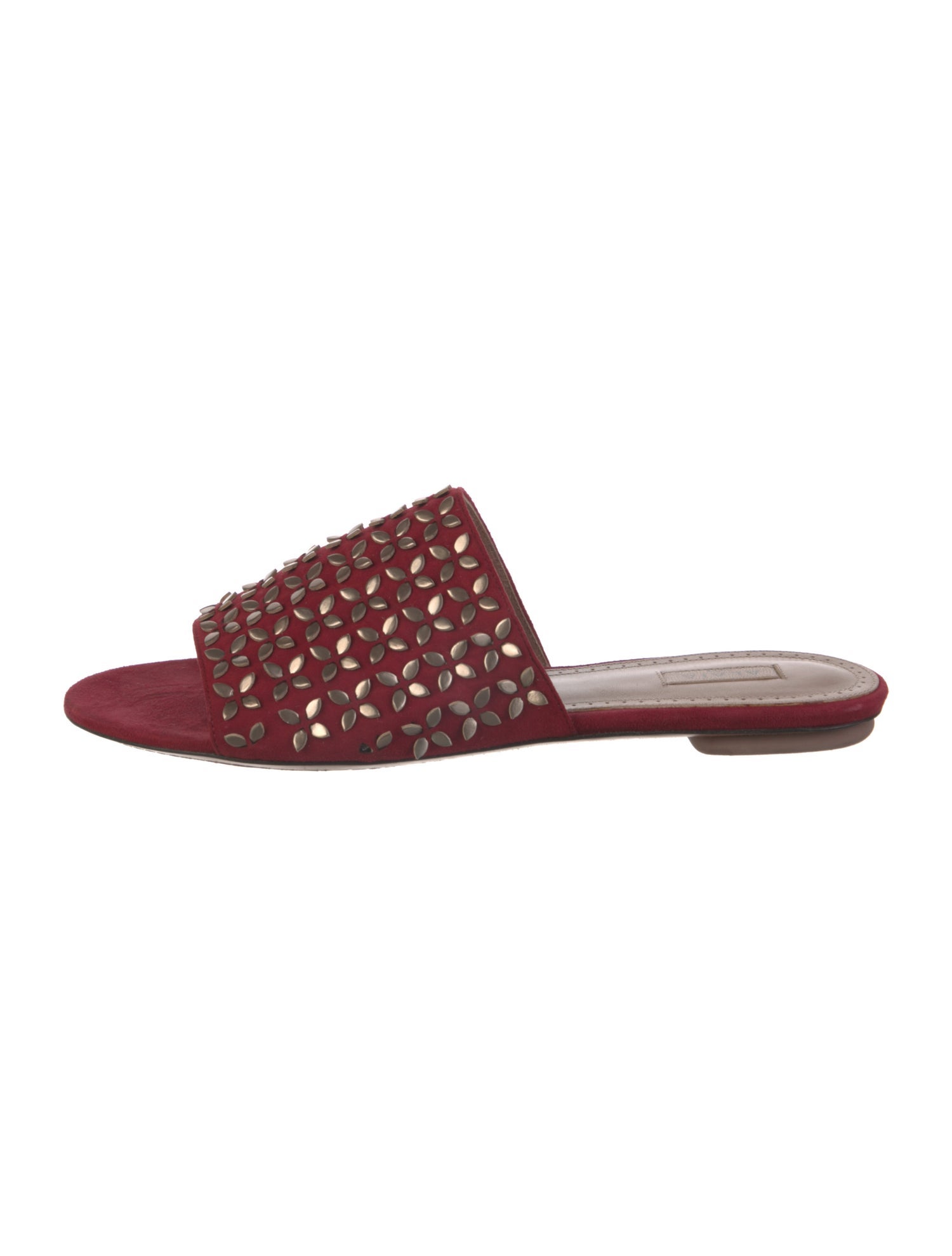 Alaïa Suede Studded Accents Slides