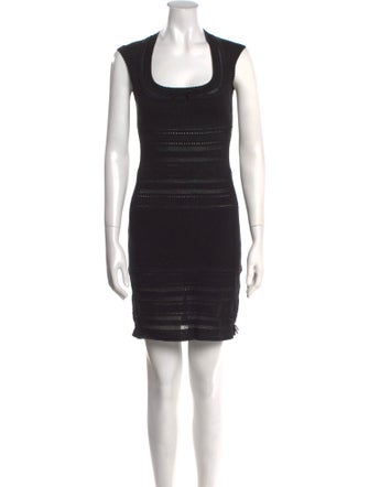 Alaïa Scoop Neck Mini Dress