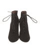 Alaïa Suede Lasercut Accents Lace-Up Boots