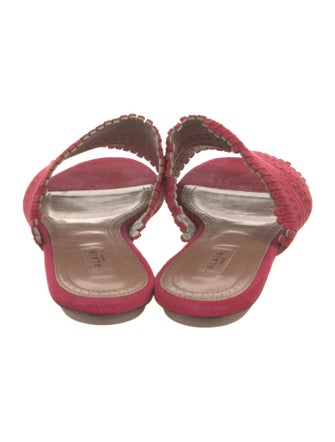 Alaïa Suede Patterned Slides