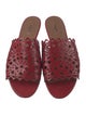 Alaïa Leather Lasercut Accents Slides