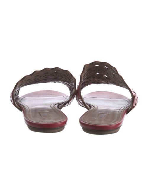 Alaïa Leather Lasercut Accents Slides