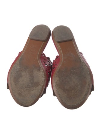 Alaïa Leather Lasercut Accents Slides