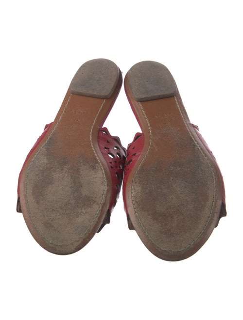 Alaïa Leather Lasercut Accents Slides