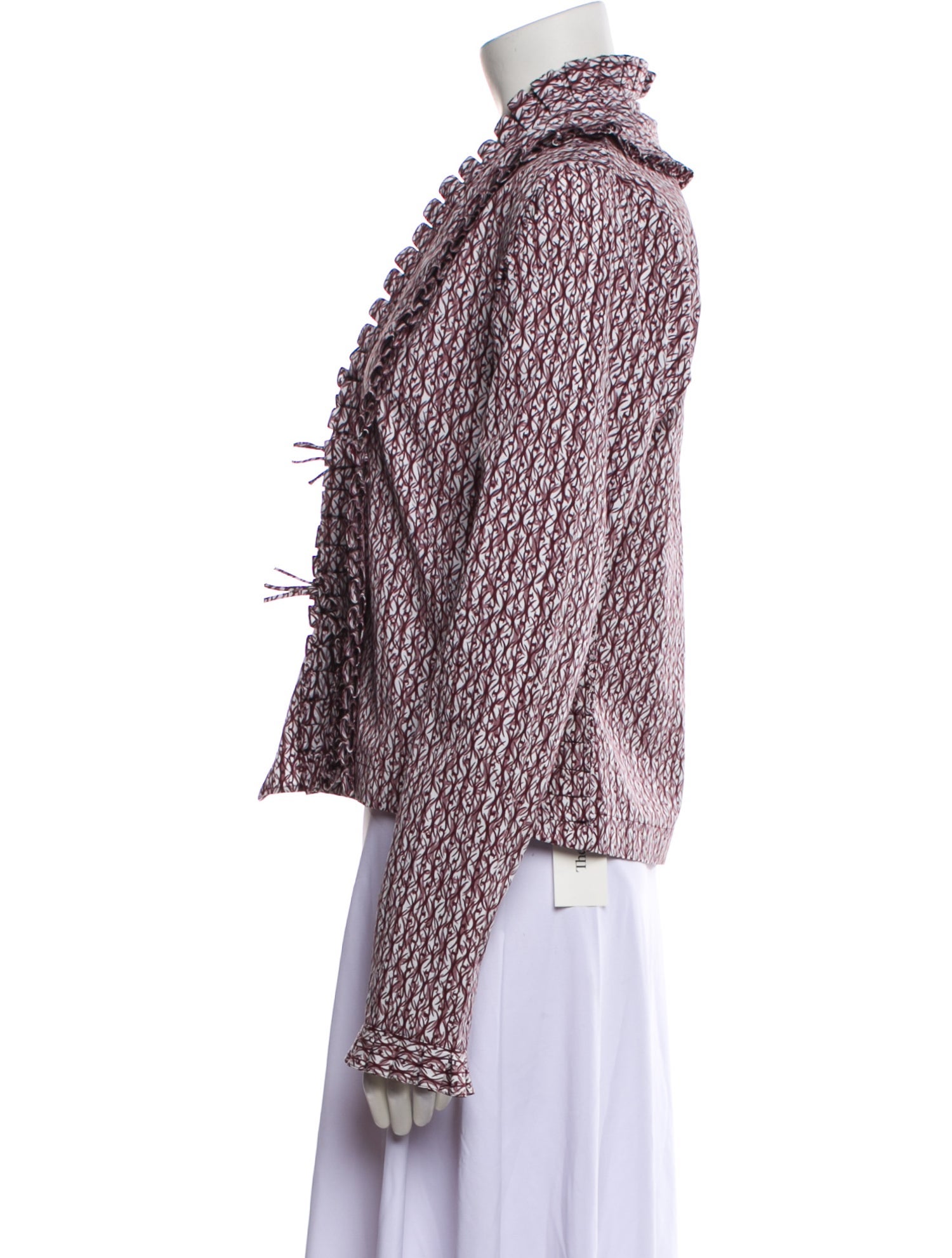 Alaïa Printed V-Neck Blouse