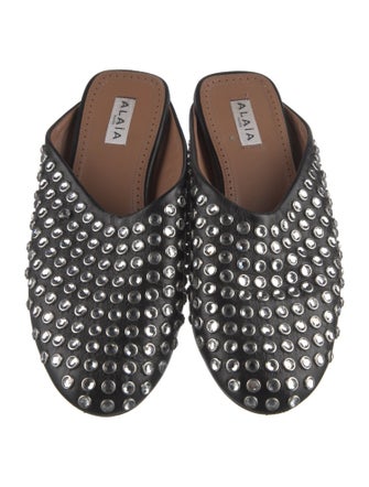 Alaïa Leather Printed Mules