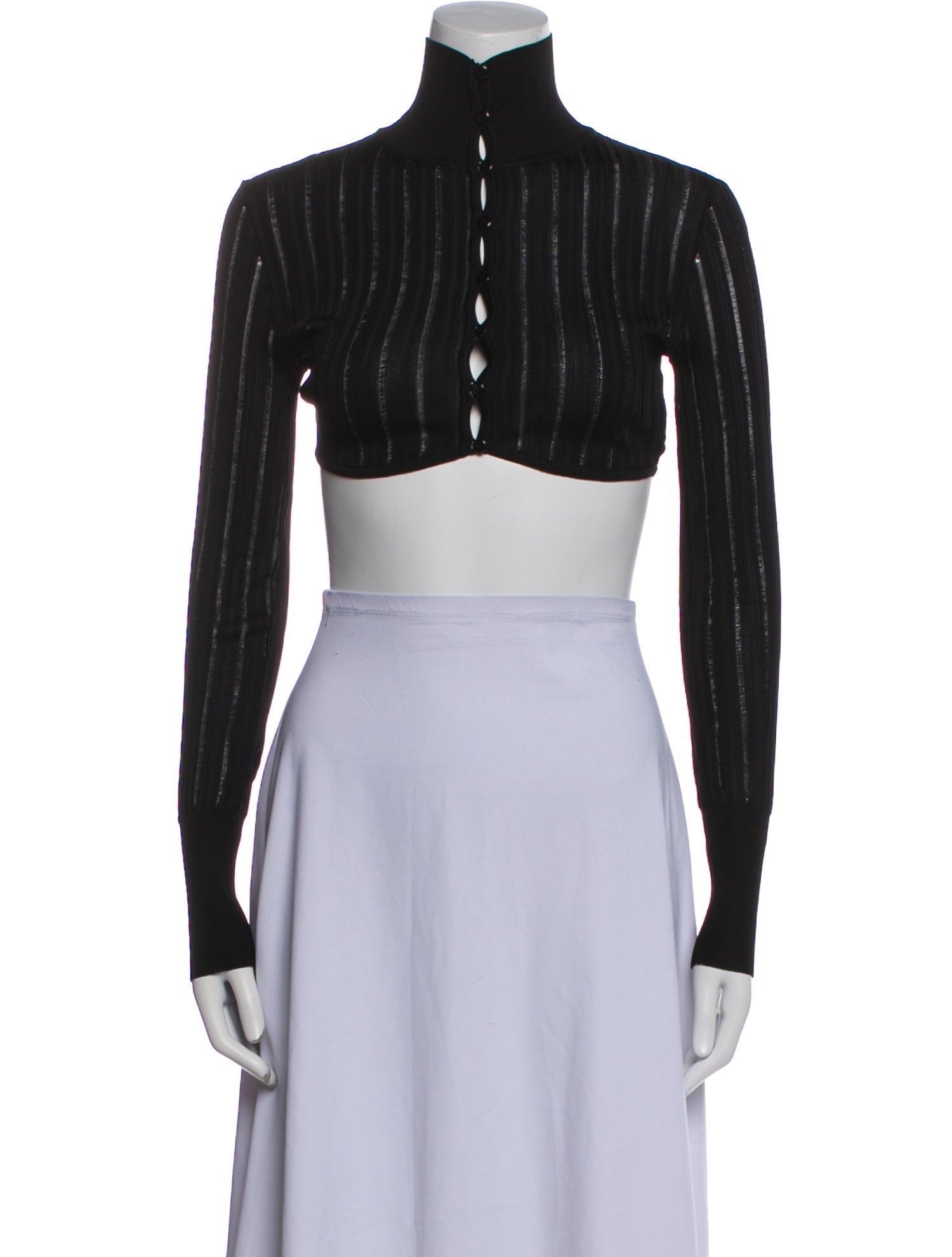 Alaïa 2023 Mock Neck Crop Top w/ Tags