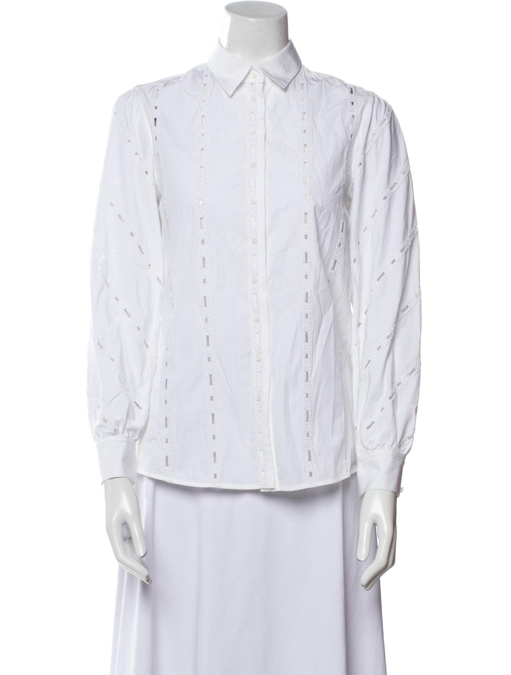 Alaïa Long Sleeve Button-Up Top