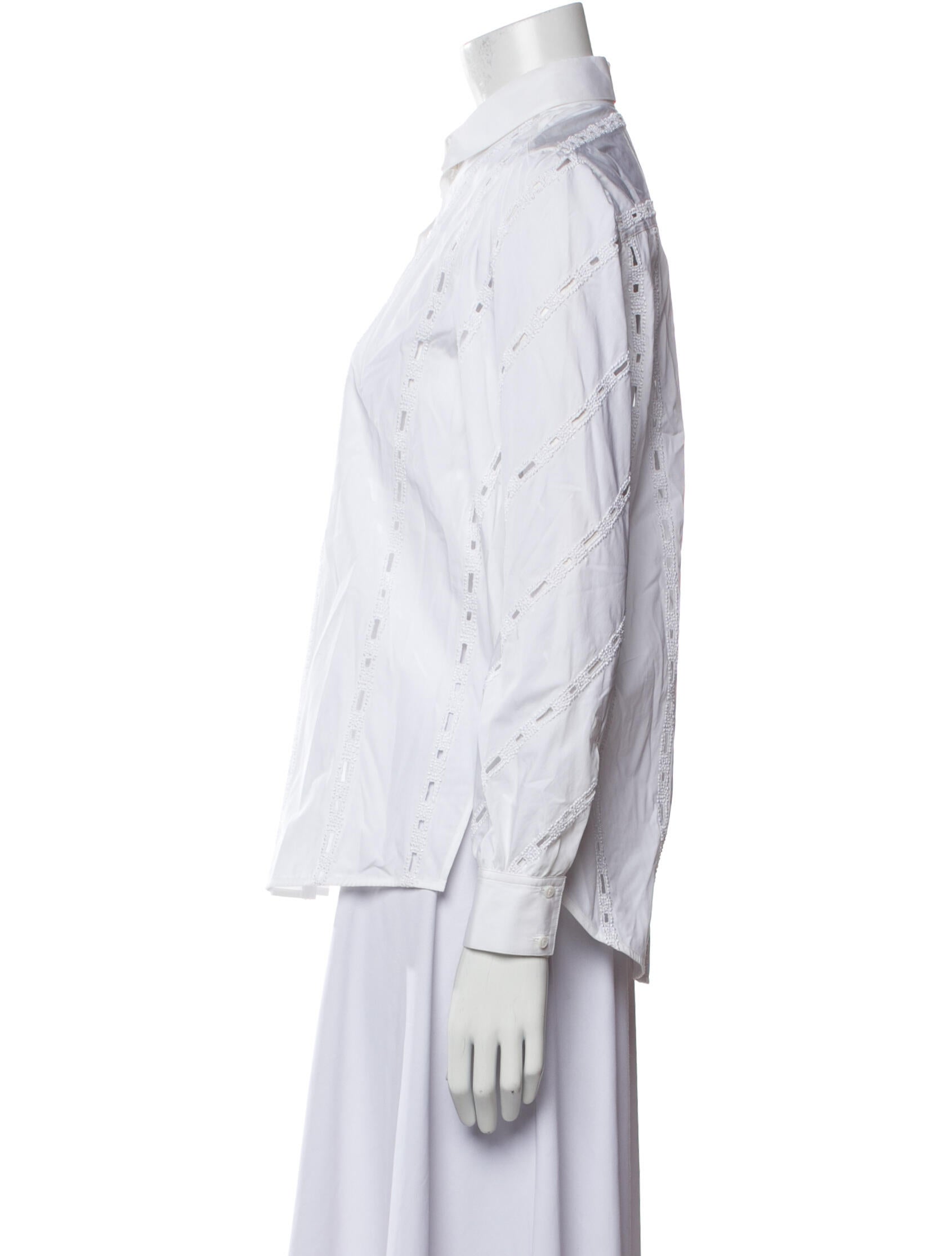 Alaïa Long Sleeve Button-Up Top