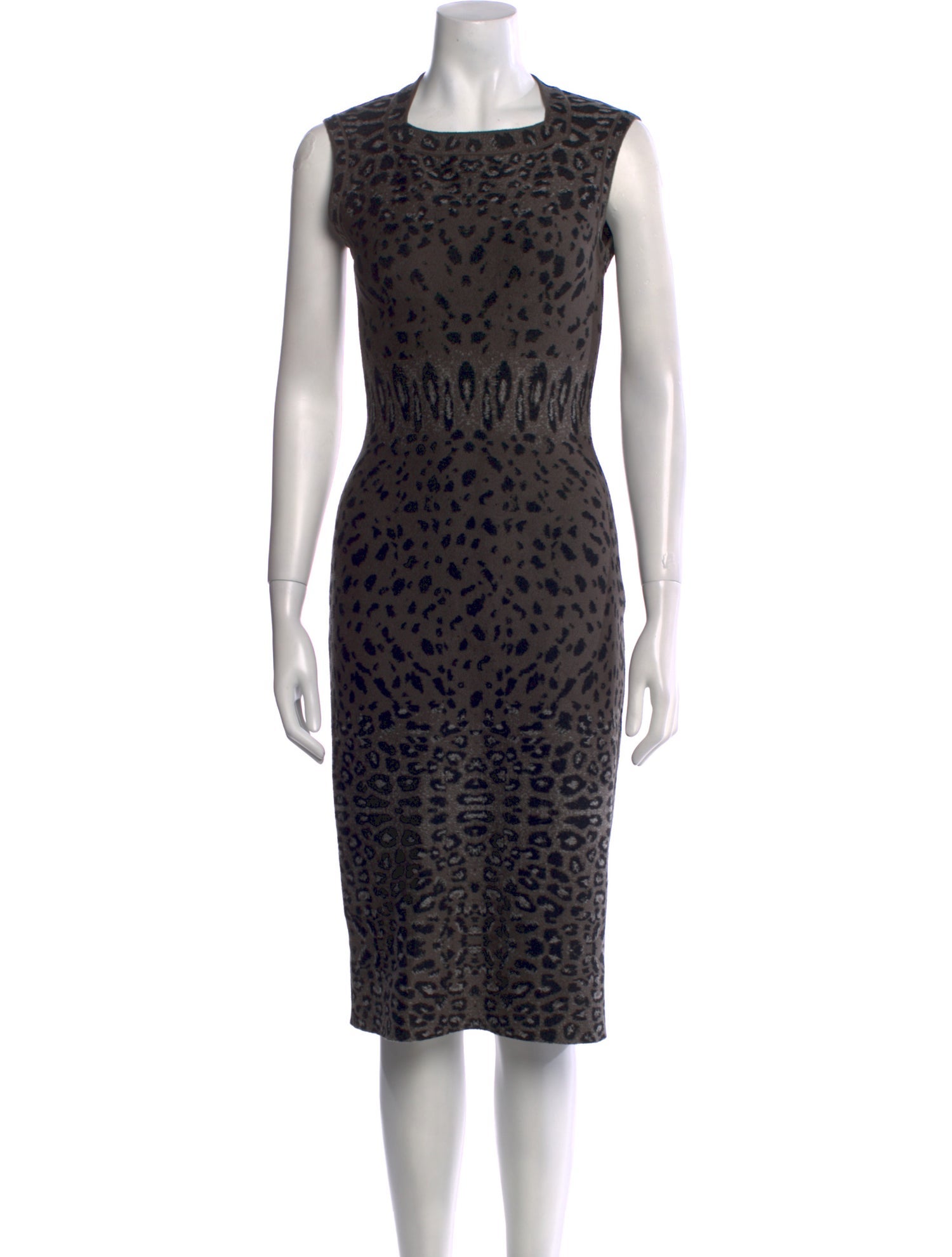 Alaïa Animal Print Midi Length Dress