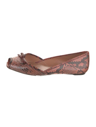Alaïa Python Animal Print Ballet Flats