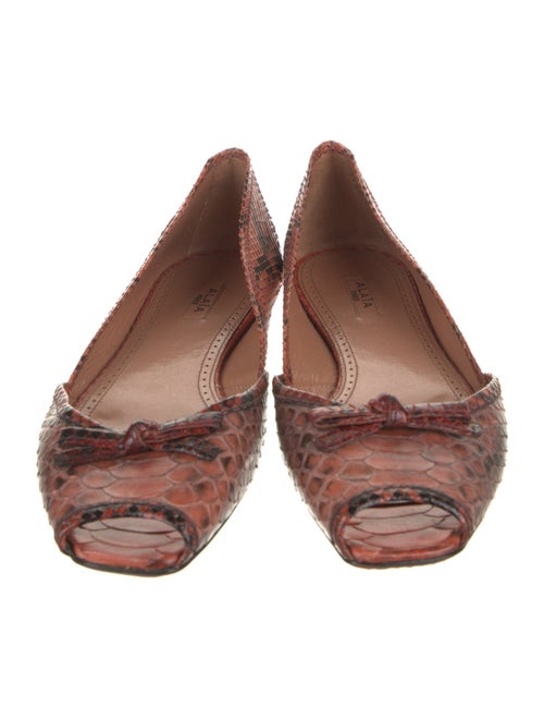 Alaïa Python Animal Print Ballet Flats