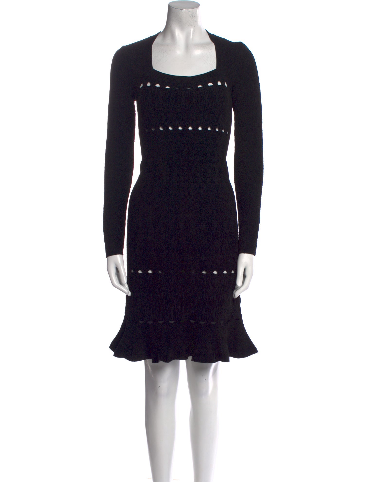 Alaïa Square Neckline Knee-Length Dress