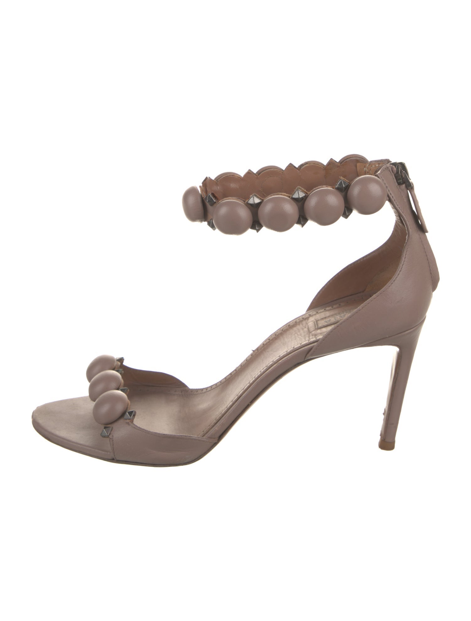 Alaïa Leather Studded Accents Sandals