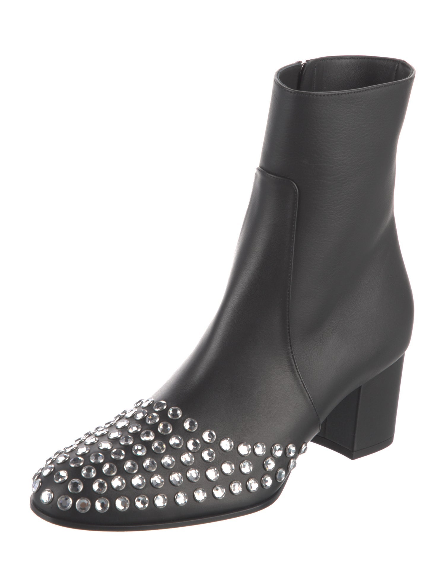 Alaïa Leather Crystal Embellishments Boots w/ Tags