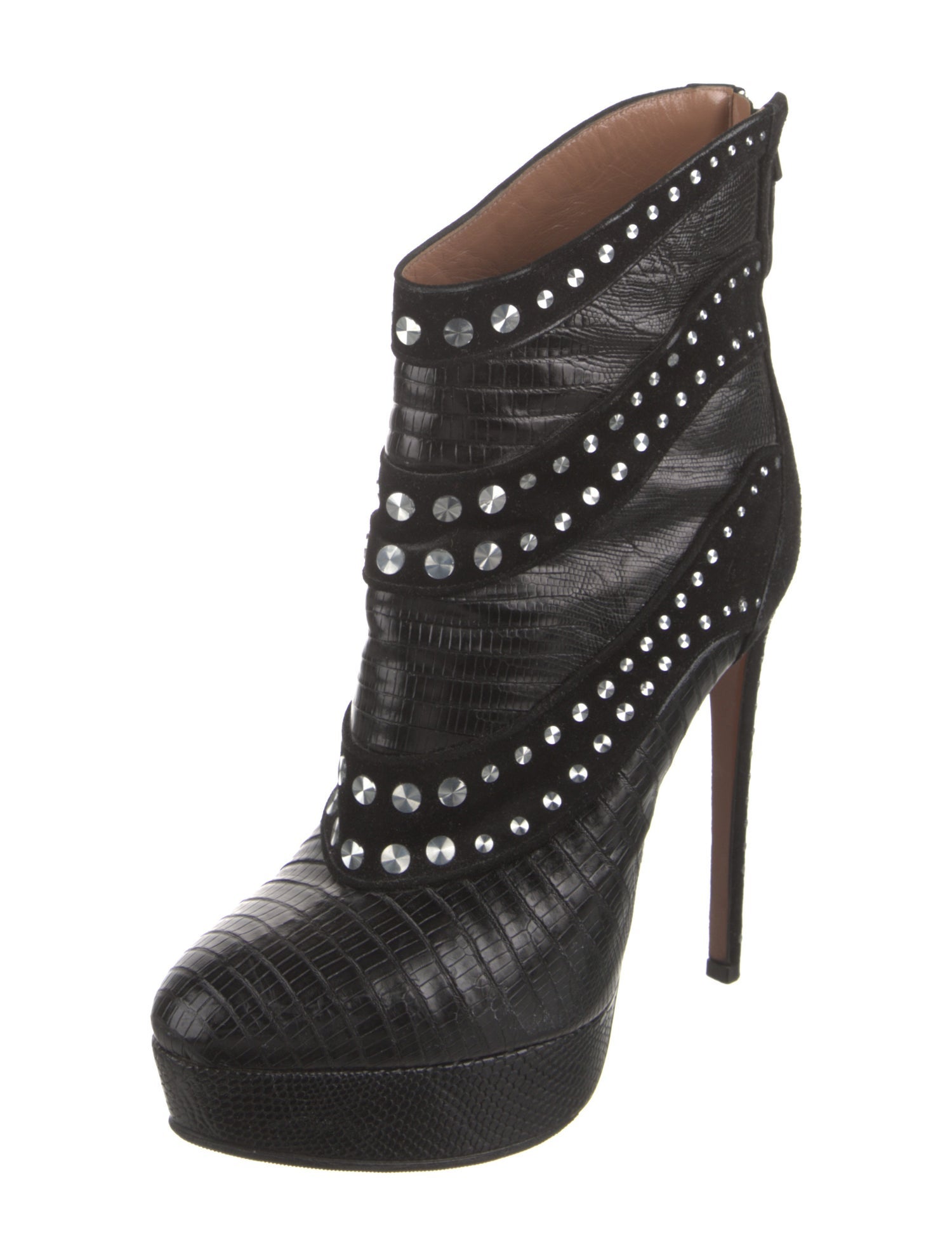 Alaïa Leather Studded Accents Boots