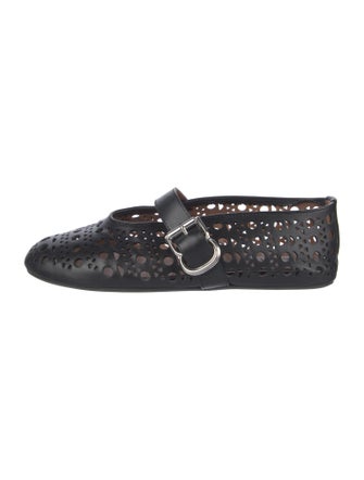 Alaïa Mary Jane Leather Mary Jane Flats