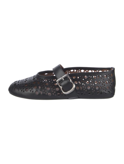 Alaïa Mary Jane Leather Mary Jane Flats
