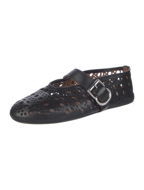 Alaïa Mary Jane Leather Mary Jane Flats
