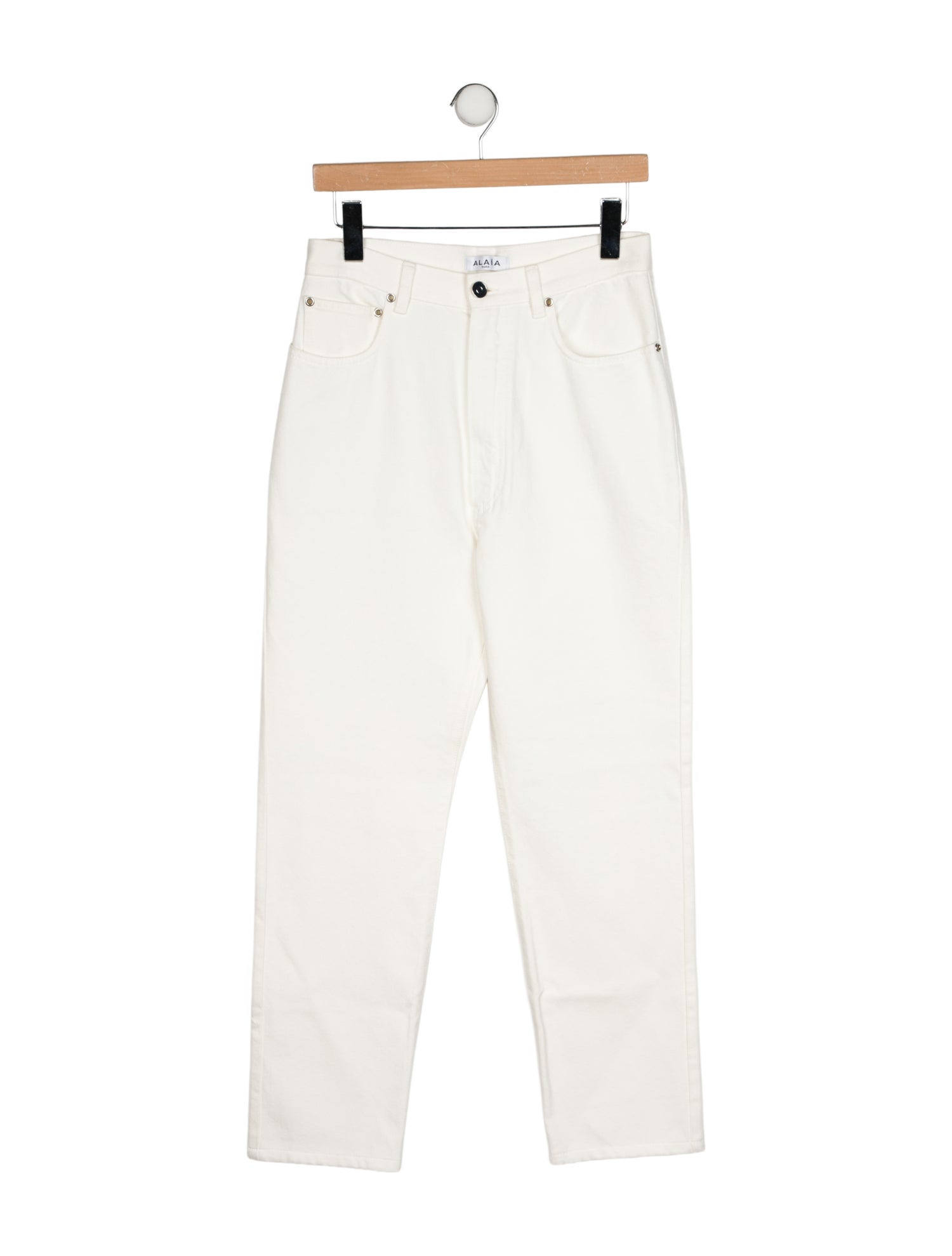 Alaïa High-Rise Straight Leg Jeans