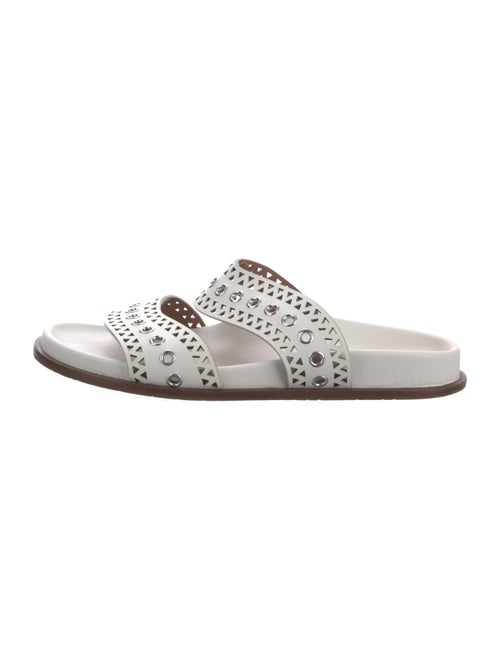 Alaïa Leather Lasercut Accents Slides