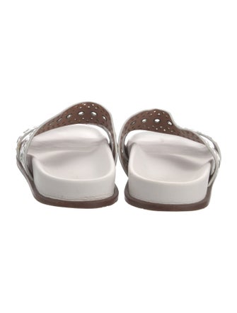 Alaïa Leather Lasercut Accents Slides