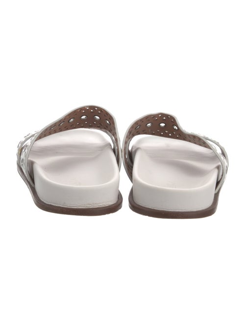 Alaïa Leather Lasercut Accents Slides