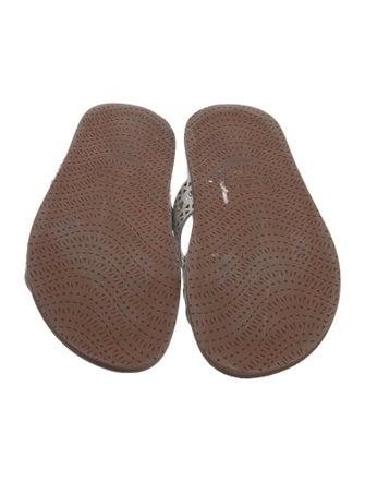 Alaïa Leather Lasercut Accents Slides