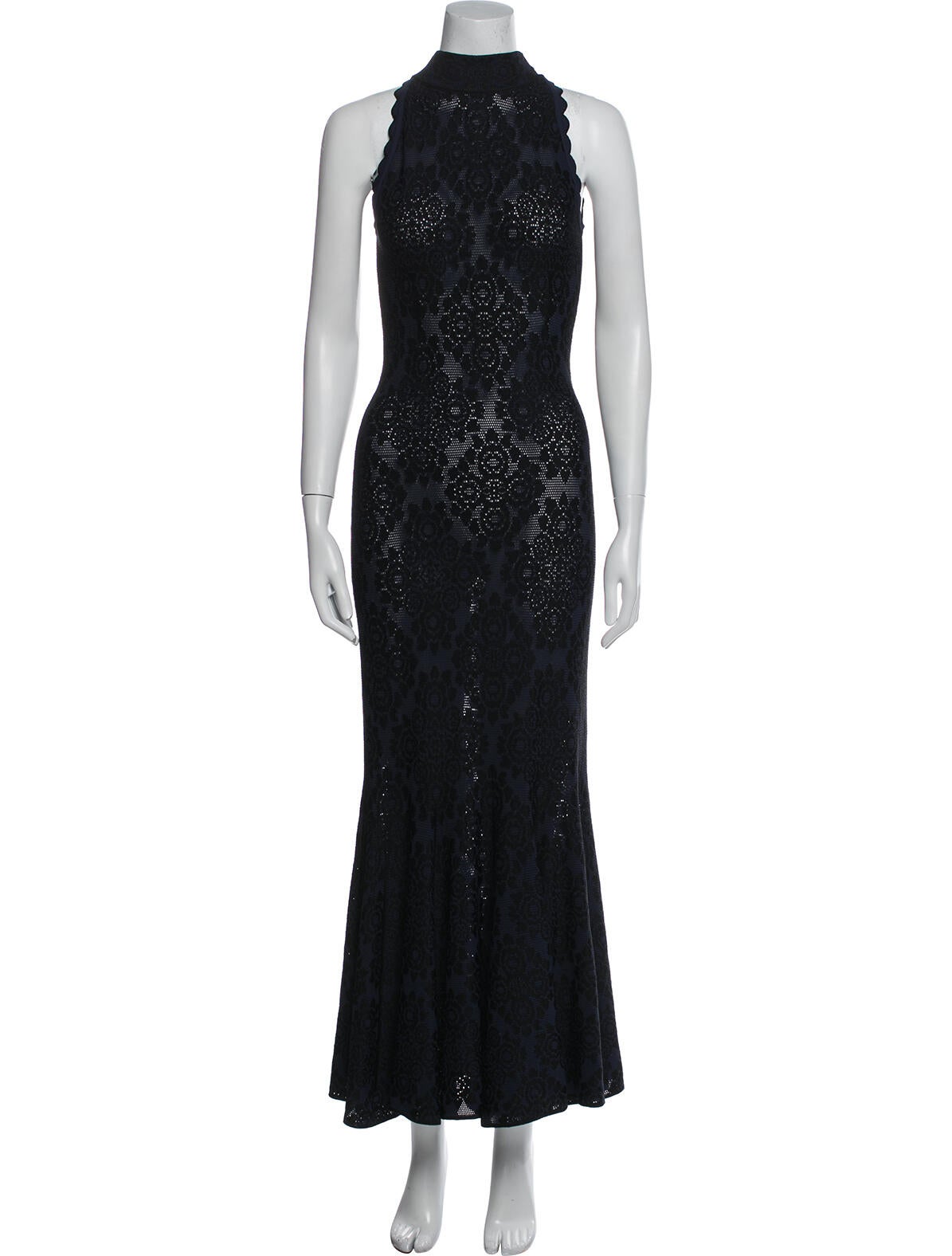 Alaïa Mock Neck Long Dress