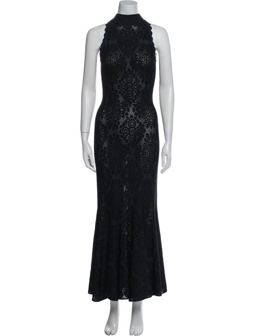 Alaïa Mock Neck Long Dress