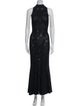 Alaïa Mock Neck Long Dress