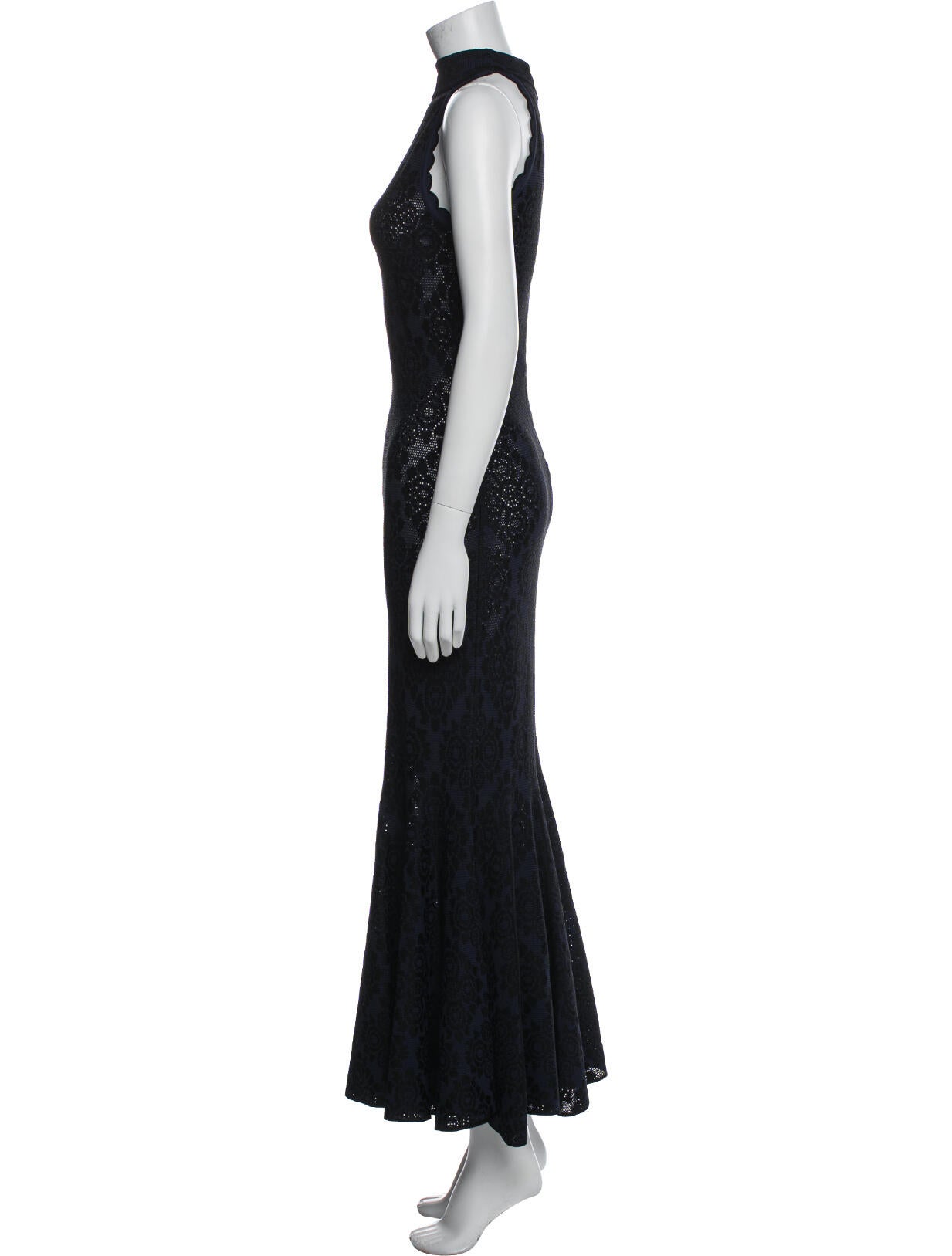 Alaïa Mock Neck Long Dress