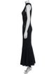 Alaïa Mock Neck Long Dress
