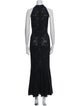 Alaïa Mock Neck Long Dress