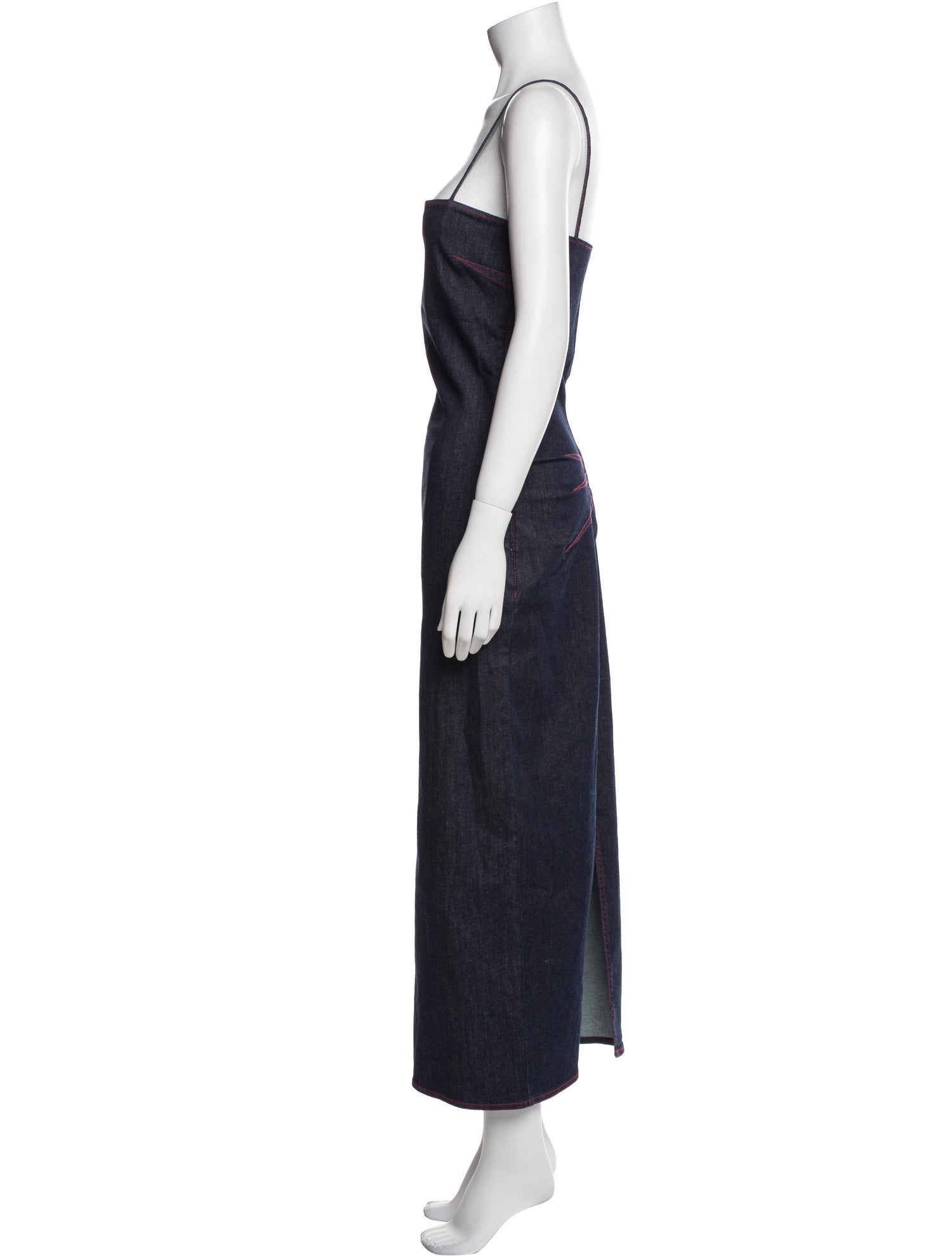 Alaïa Square Neckline Long Dress