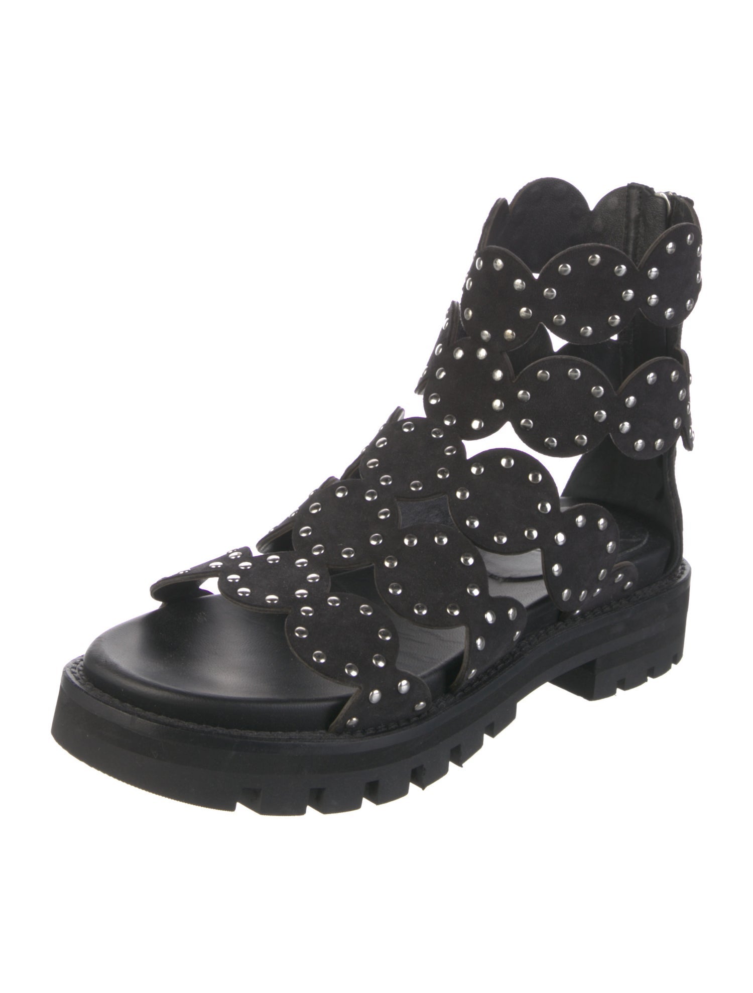 Alaïa Suede Studded Accents Gladiator Sandals