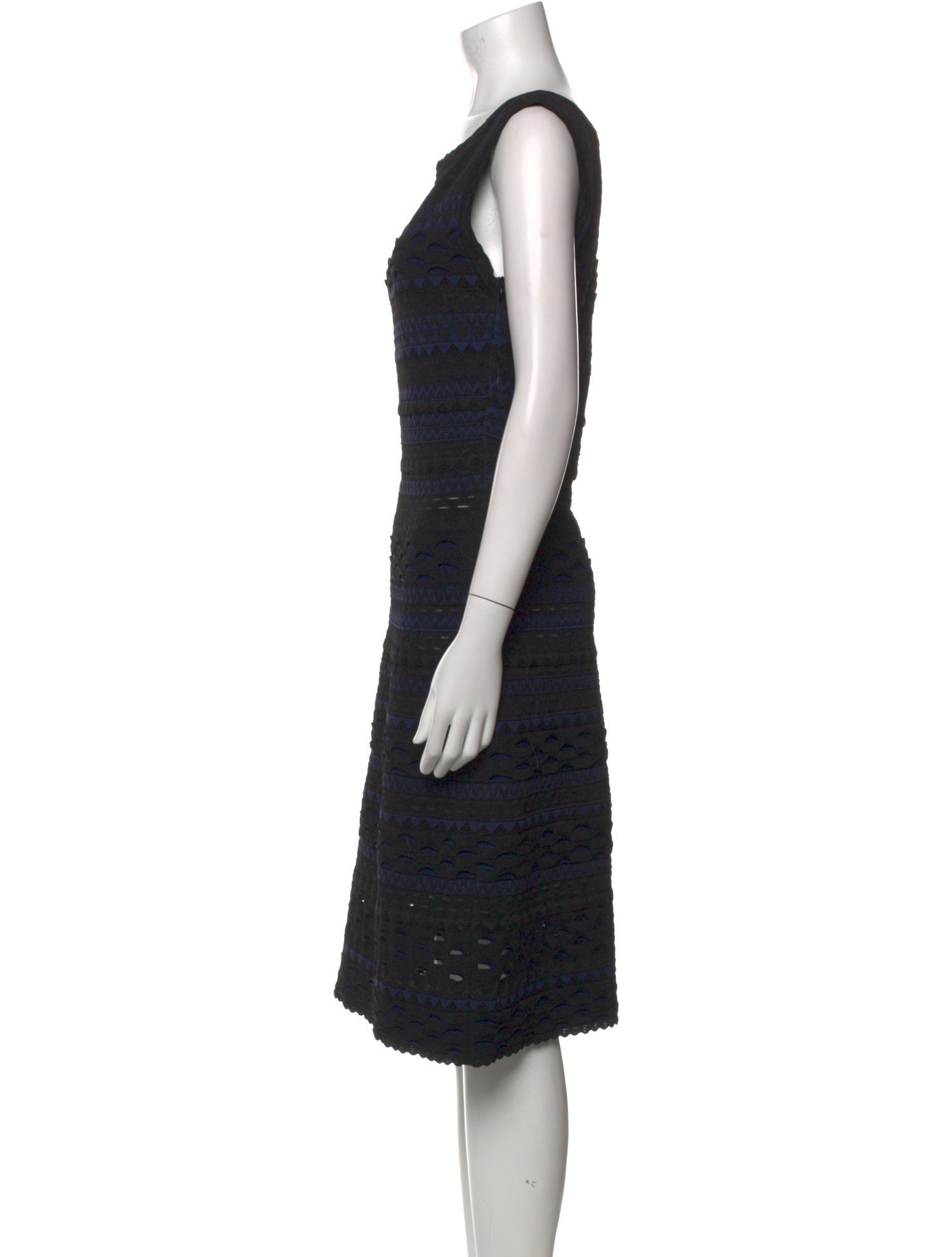 Alaïa Striped Knee-Length Dress