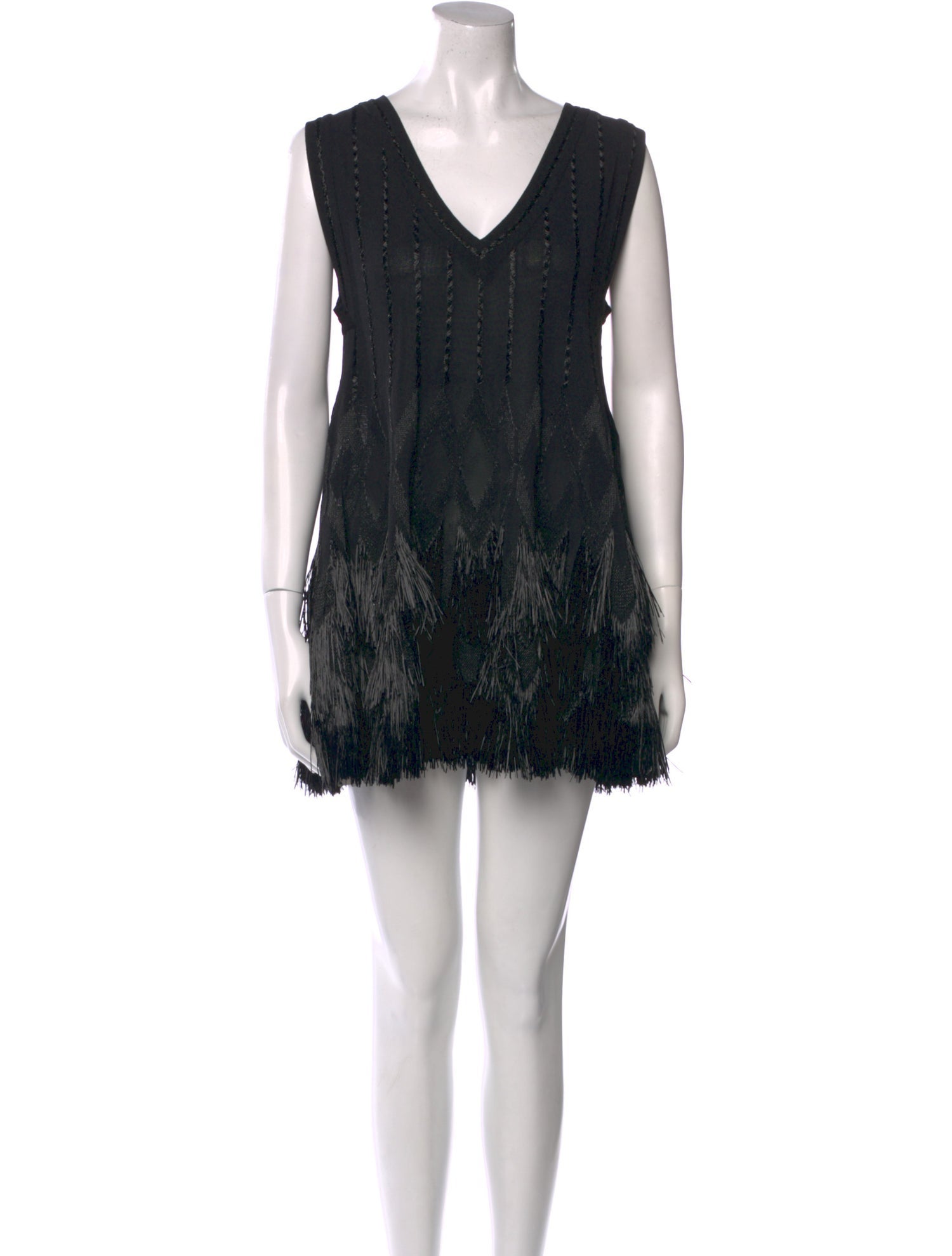 Alaïa V-Neck Mini Dress