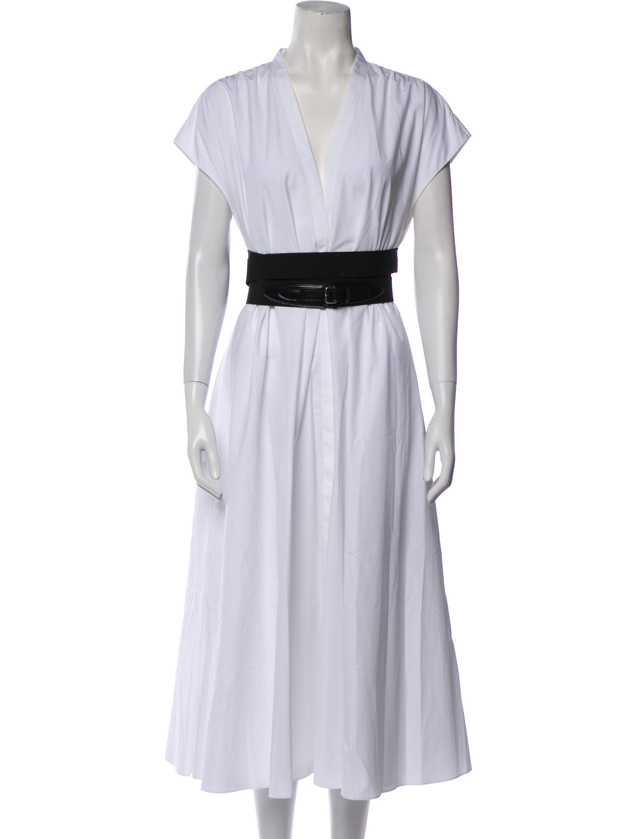 Alaïa V-Neck Long Dress