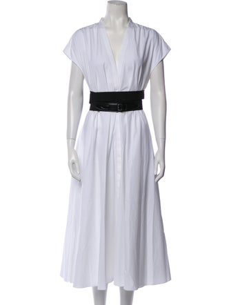 Alaïa V-Neck Long Dress