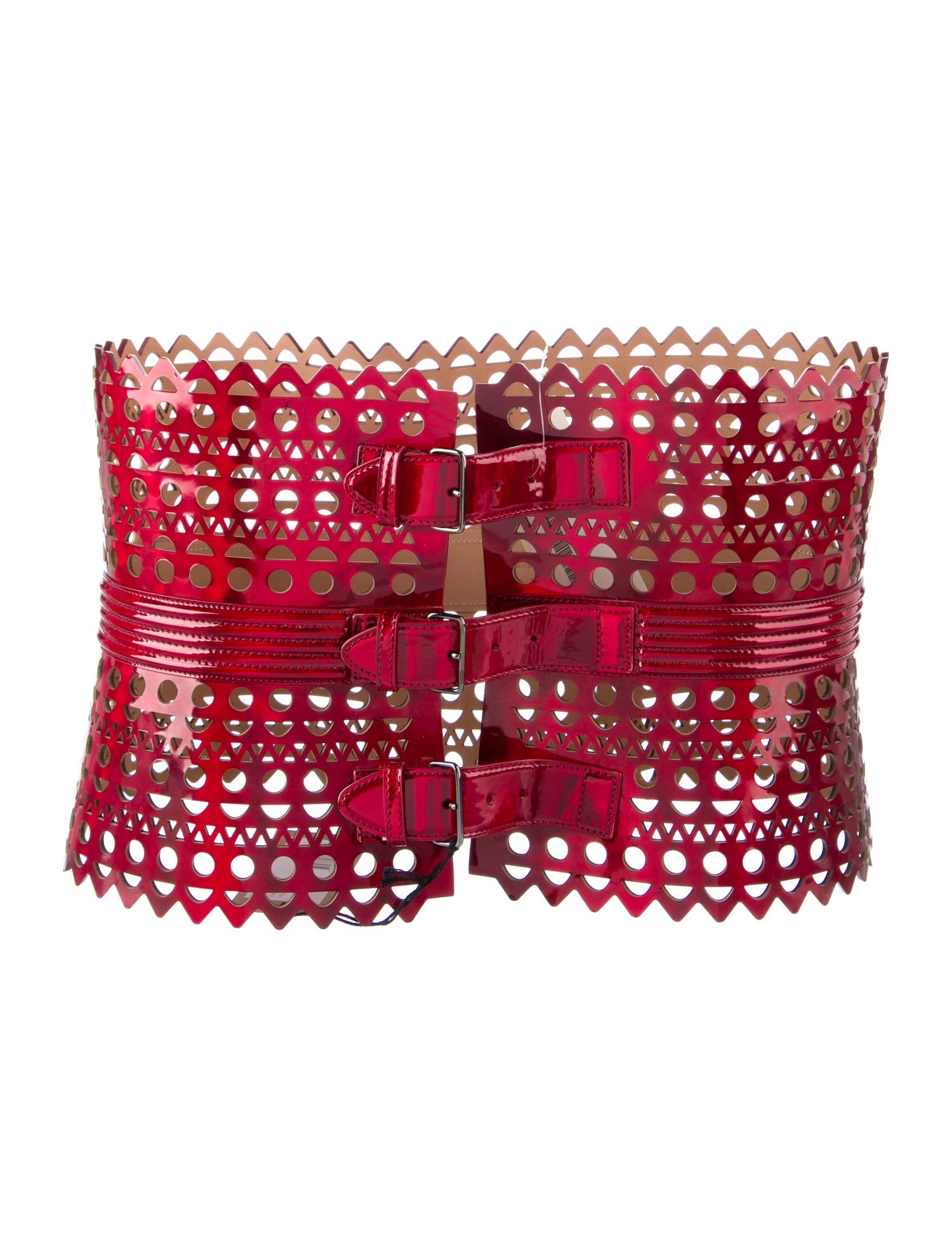 Alaïa Wide Patent Leather Waist Belt w/ Tags