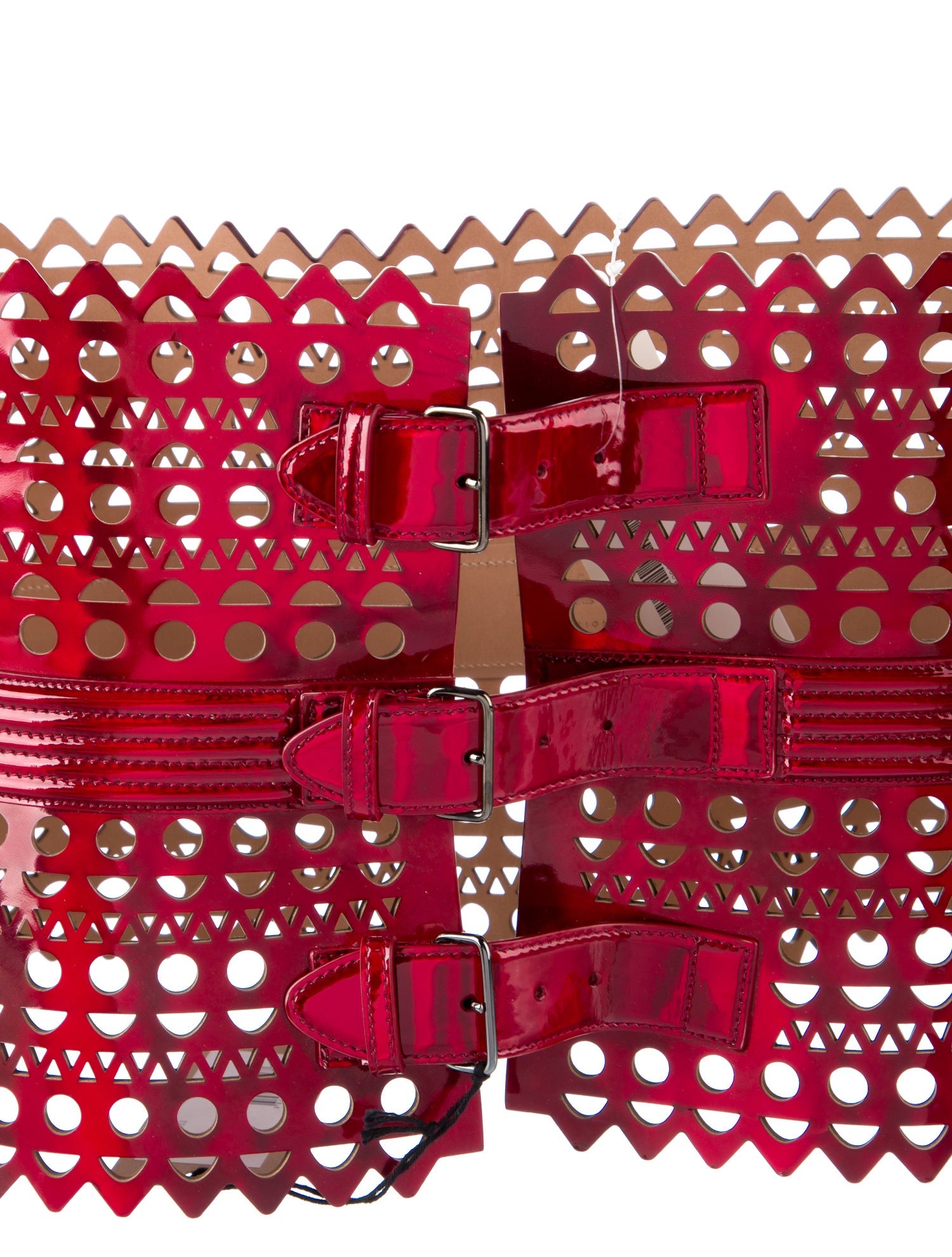 Alaïa Wide Patent Leather Waist Belt w/ Tags