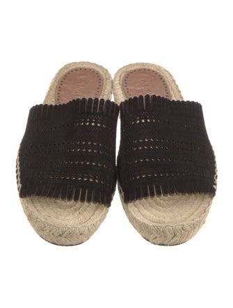 Alaïa Suede Lasercut Accents Espadrilles