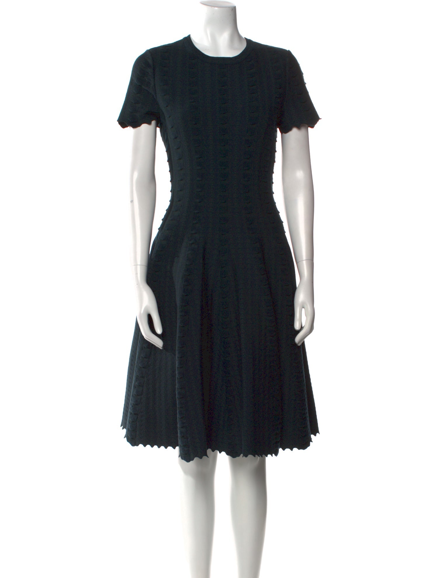 Alaïa Crew Neck Midi Length Dress