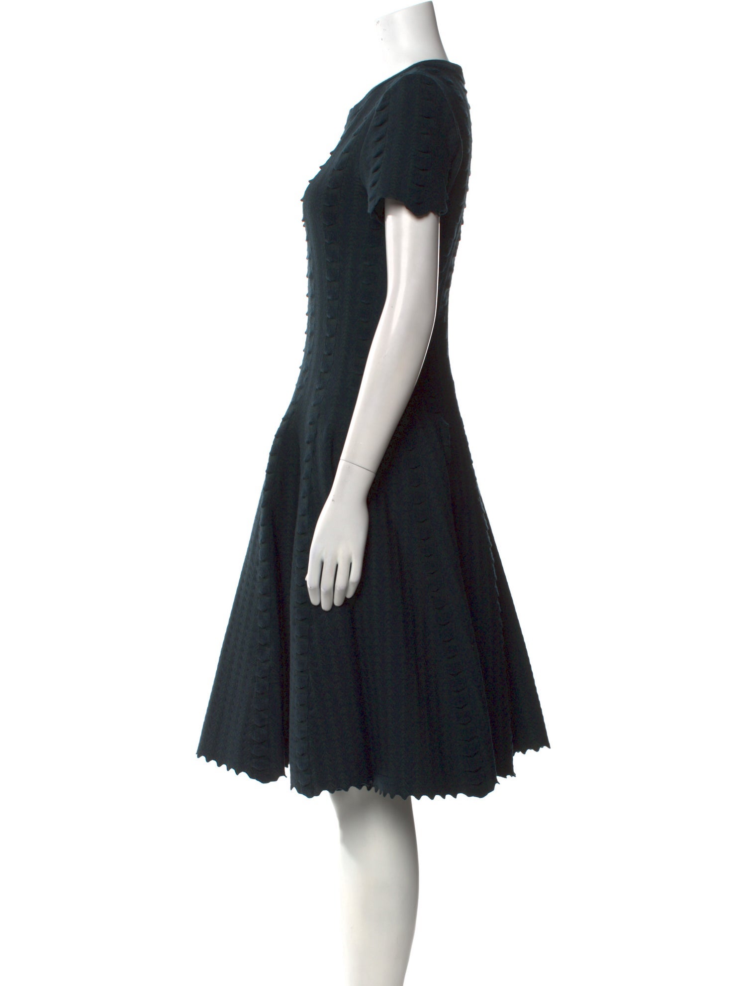 Alaïa Crew Neck Midi Length Dress