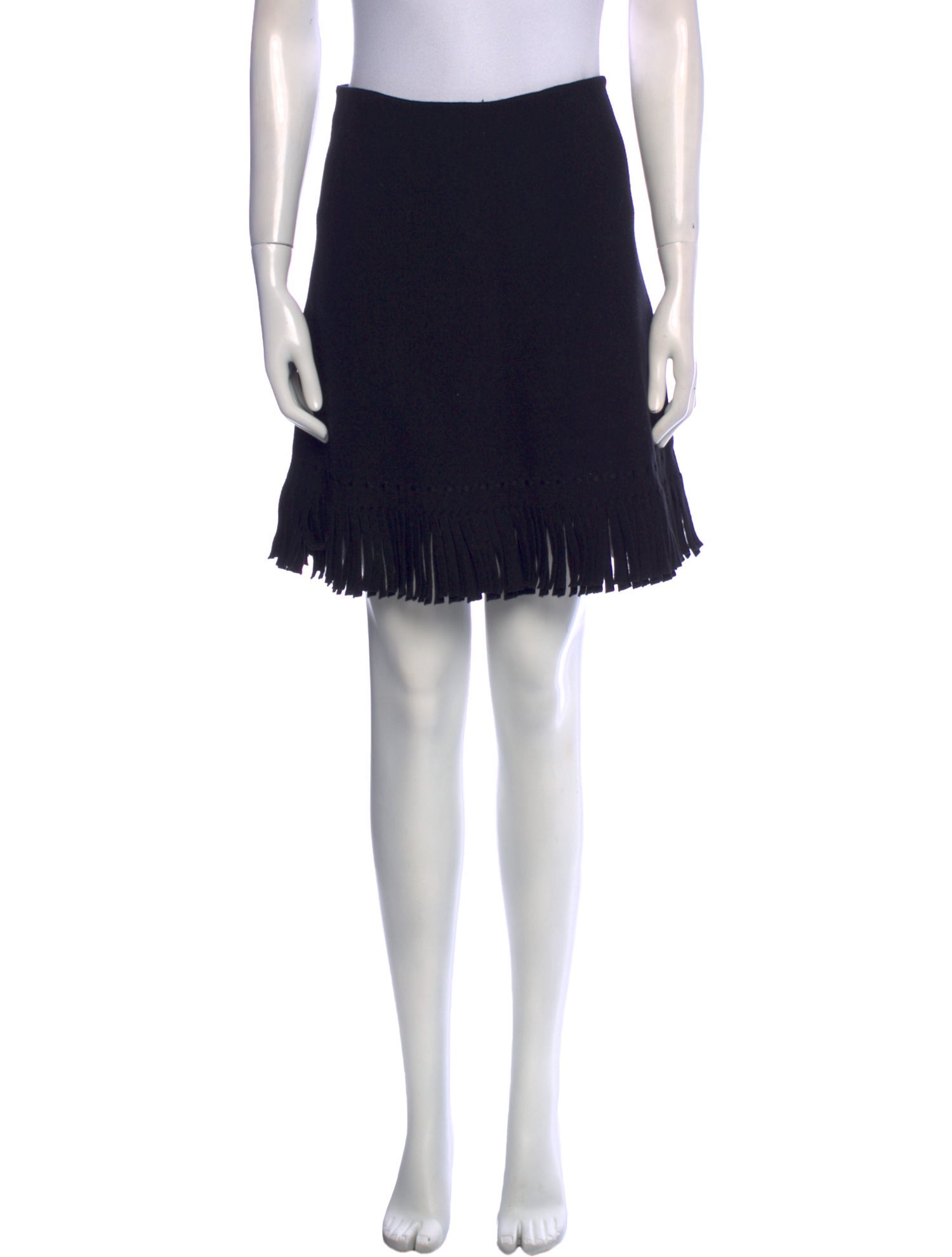 Alaïa Fringe Trim Accent Mini Skirt