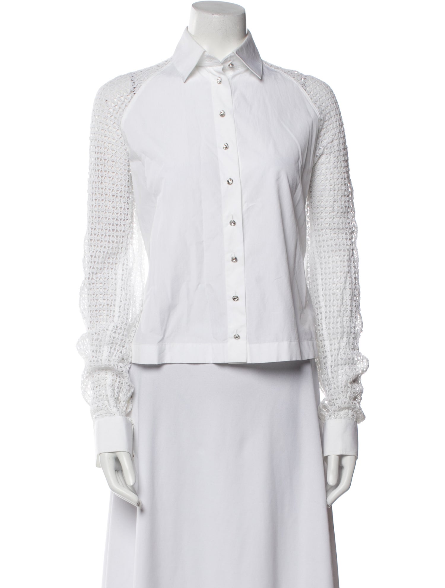 Alaïa Long Sleeve Button-Up Top