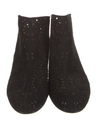 Alaïa Suede Lasercut Accents Boots