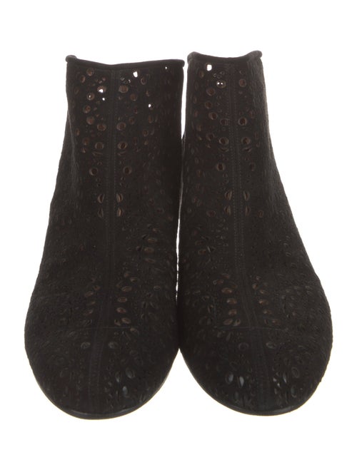 Alaïa Suede Lasercut Accents Boots