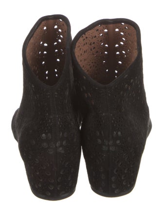 Alaïa Suede Lasercut Accents Boots